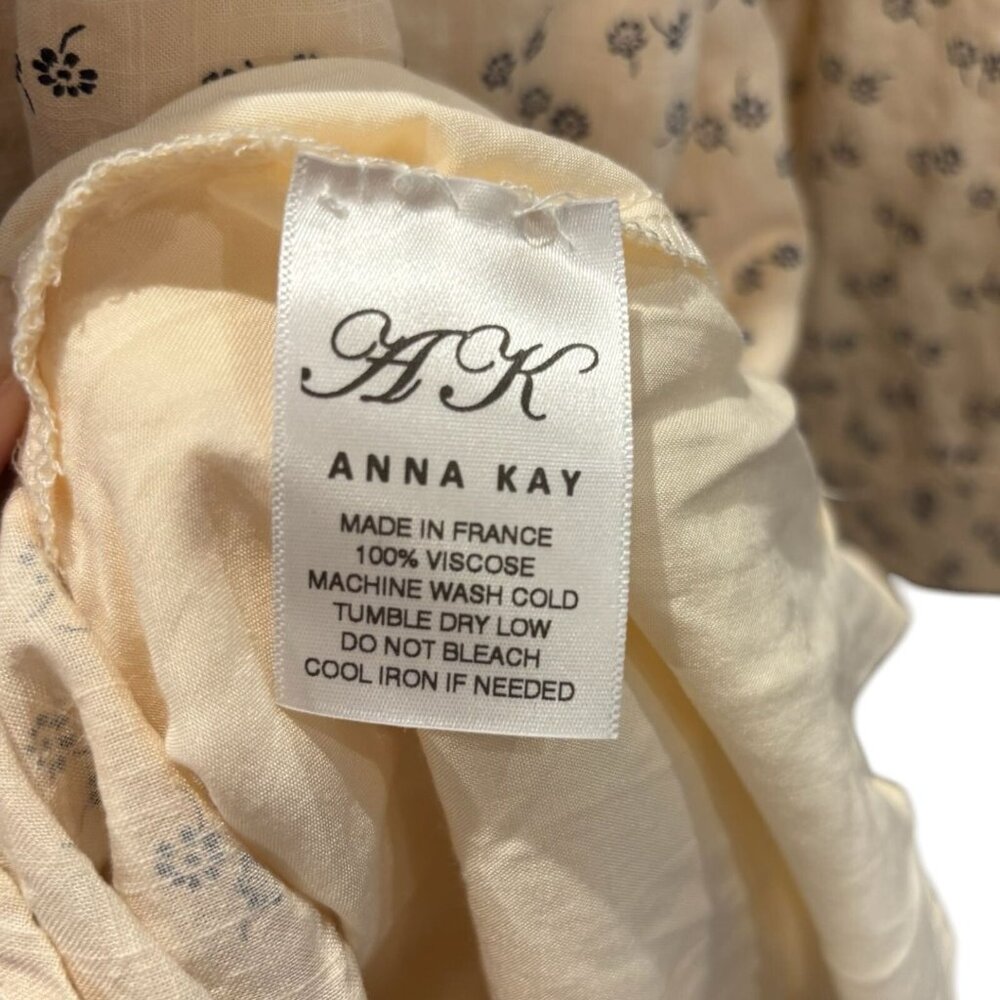 Anna Kay Made in France Floral Shirt Dress M Cotton‎ Cottagecore Duster Layering - Picture 5 of 6